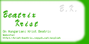 beatrix krist business card